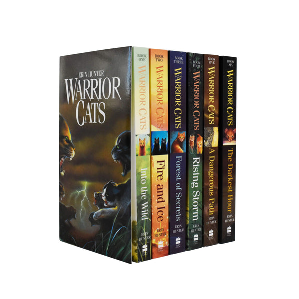 Erin Hunter's Warriors Series (#1-6) : Into the Wild - Fire and Ice -  Forest of Secrets 