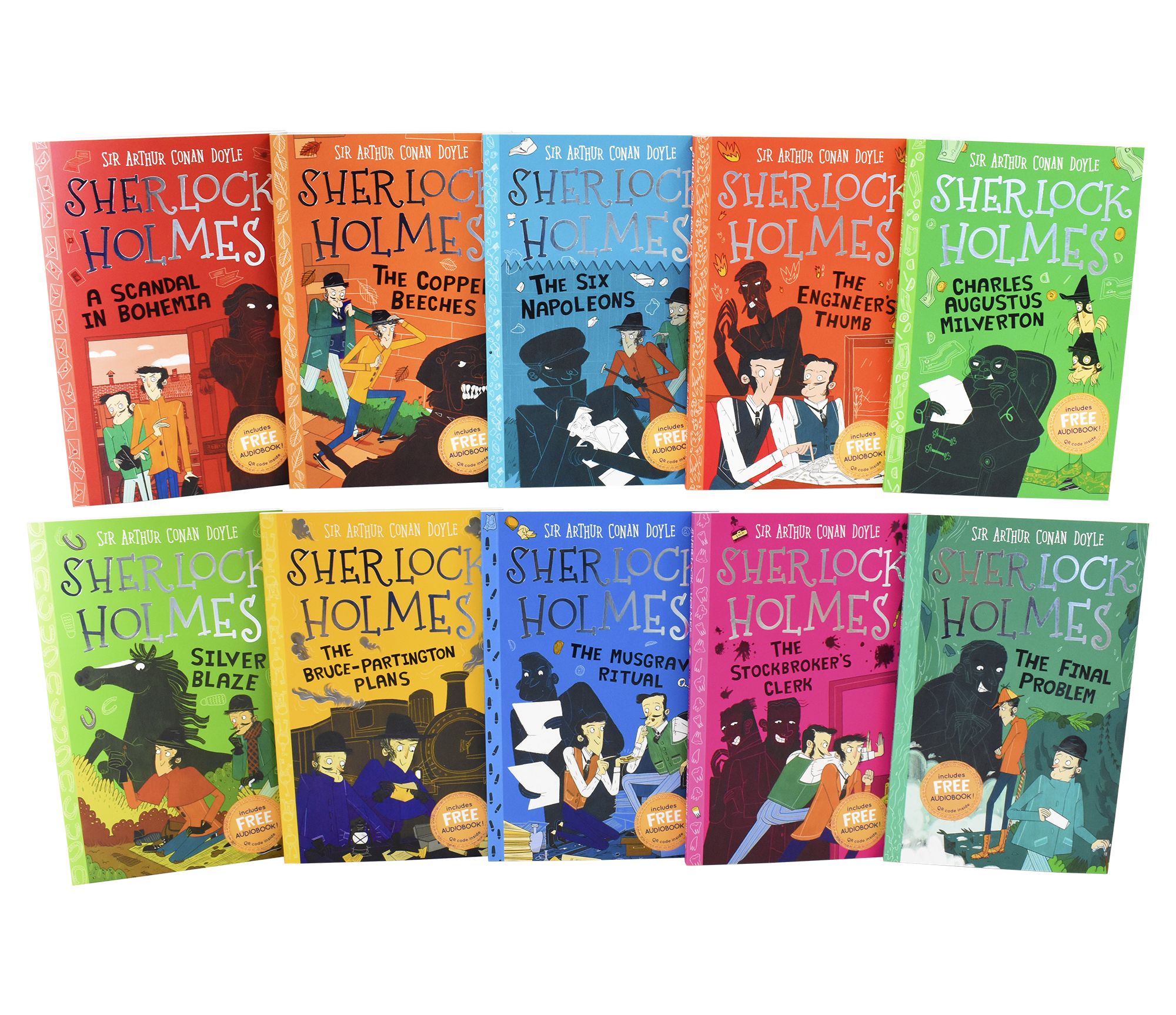 Sherlock Holmes 10 Books Series 2 Children Collection Paperback 